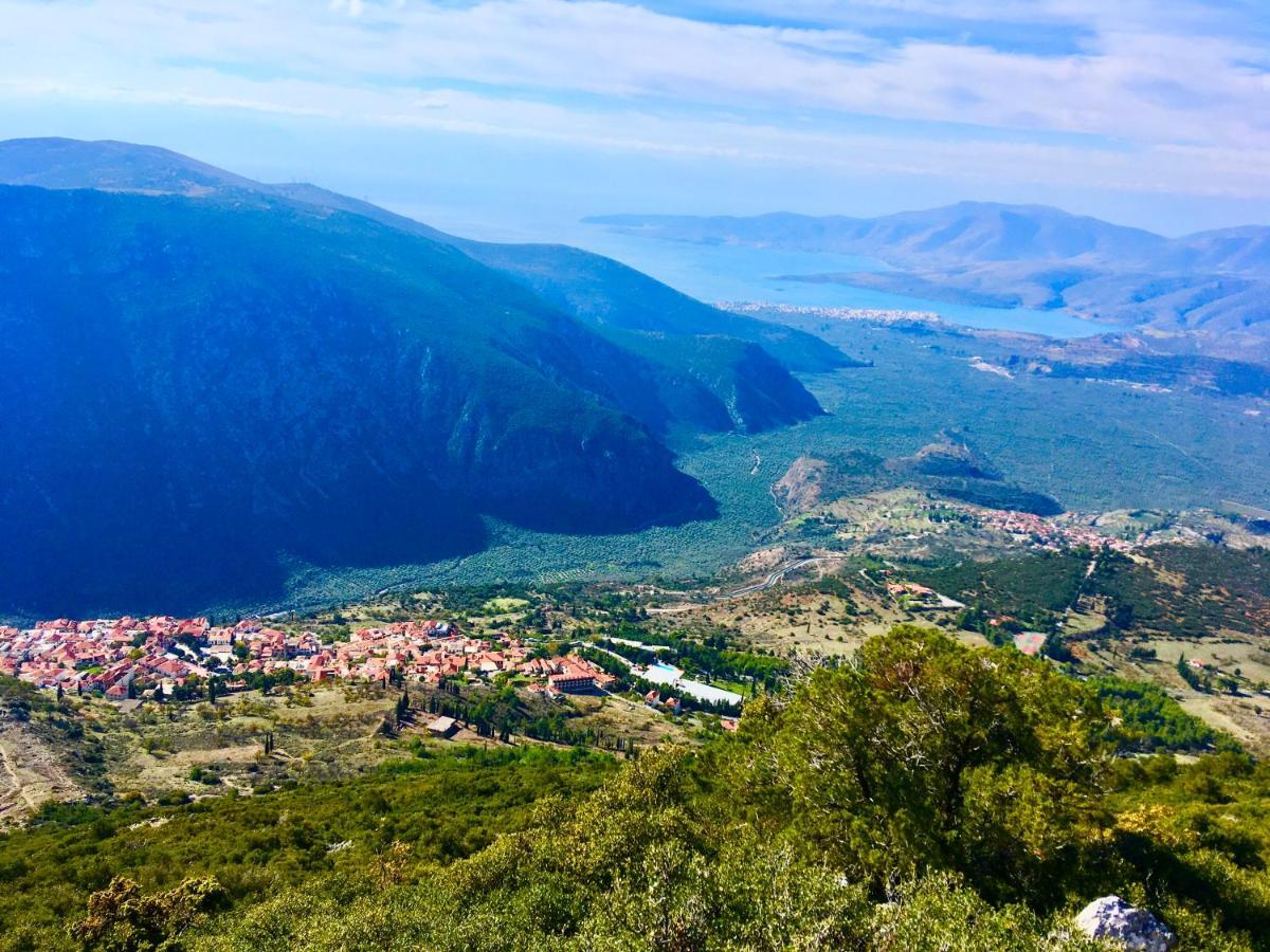 Apartamento Delphi Celebrity V I P The Navel Of The Earth, Center-Delphi-Penthouse Galaxy&Sky Panoramic View, Harmony&Yoga Exterior foto