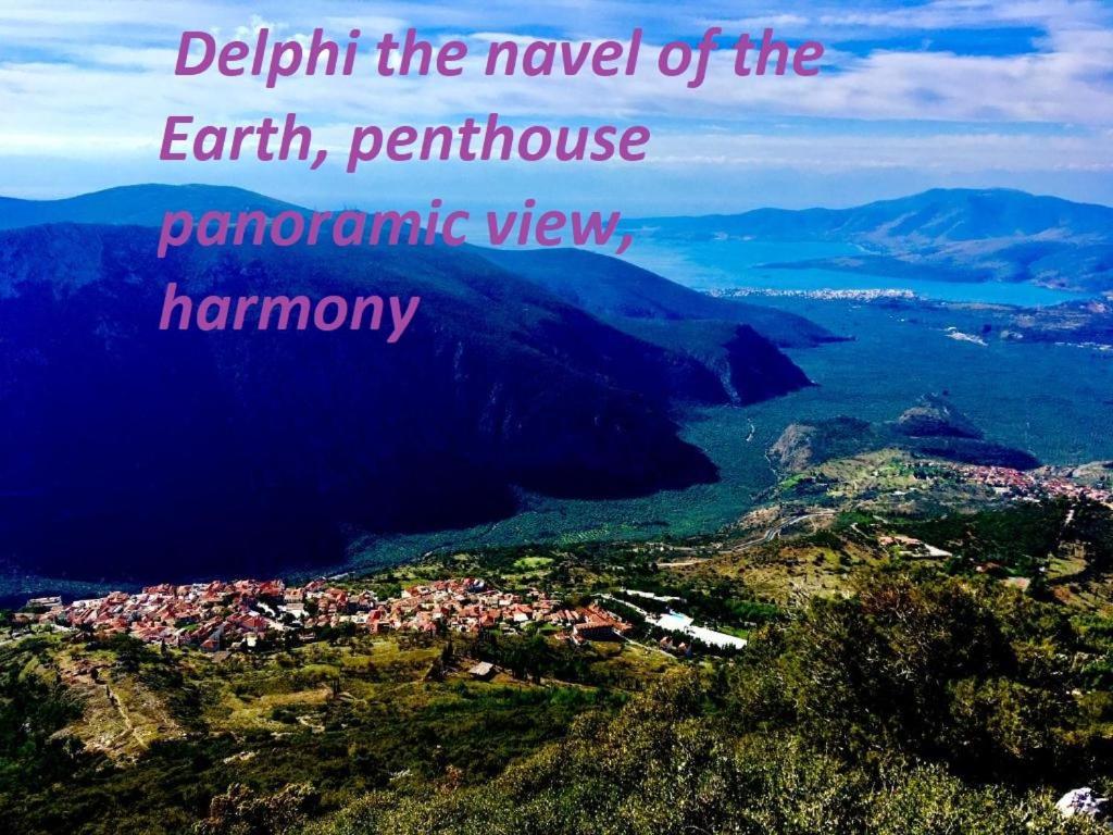 Apartamento Delphi Celebrity V I P The Navel Of The Earth, Center-Delphi-Penthouse Galaxy&Sky Panoramic View, Harmony&Yoga Exterior foto